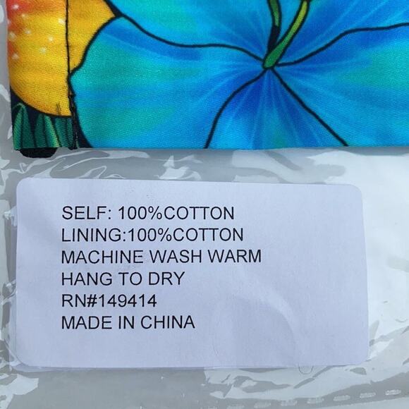 JOHNNY WAS FLORAL FACE MASK 100% COTTON ⭐️⭐️⭐️⭐️⭐️ - Picture 4 of 7